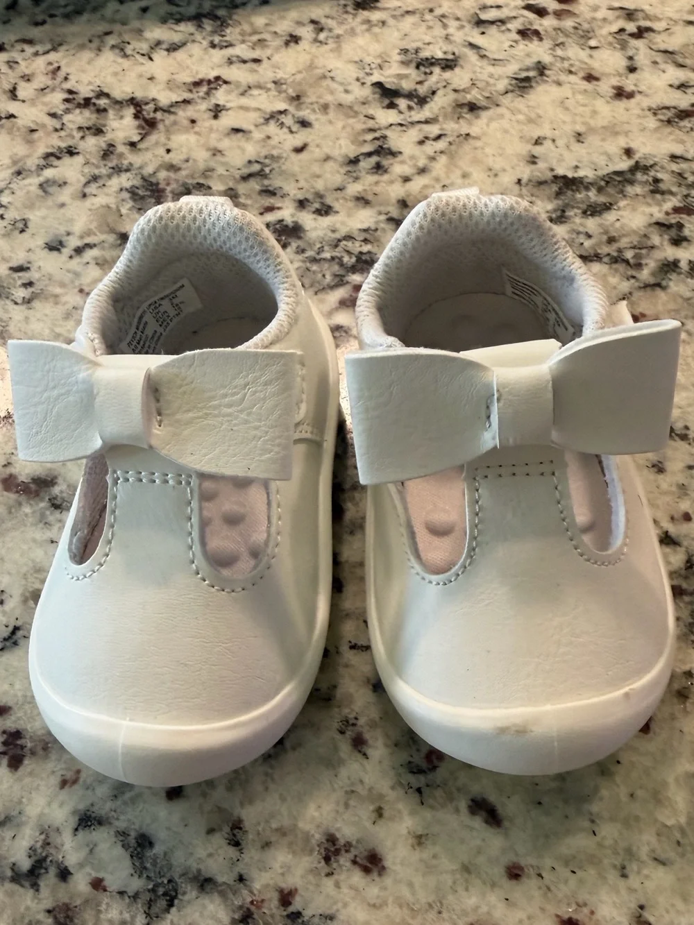 Stride Rite Baby Girl White Bow Mary Jane Walkers